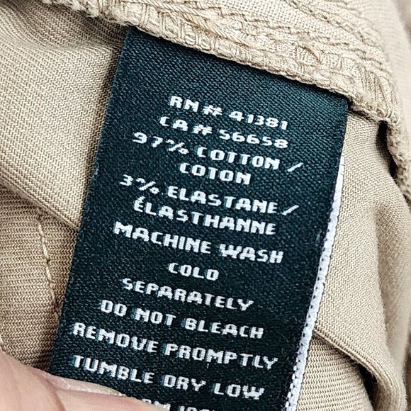 Lauren Ralph Lauren Womens Beige Jogger Pants 16 Cotton/Elastane Blend 28CT - Picture 5 of 7